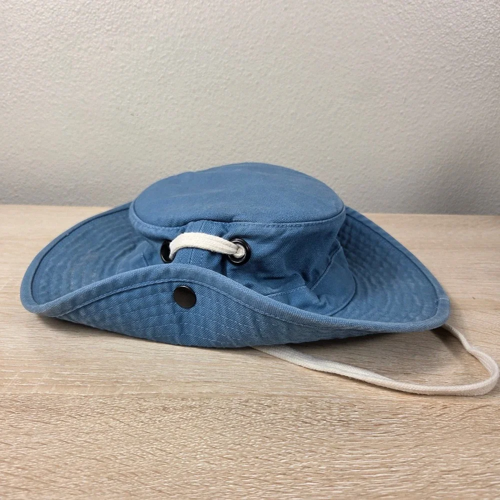 Tilley T3 Wanderer Kids Size 7 Blue Cotton Duck Sun Hat Made in Canada